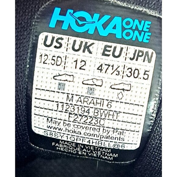 Hoka One One Men\'s 12.5 Arahi 6 Black Athletic Low Cut Sneakers main image 8